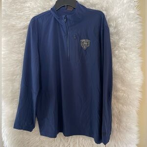 Chicago Bears Fanatics Signature NWT Pull Over Long Sleeve 1/4 Zip Jacket. Large